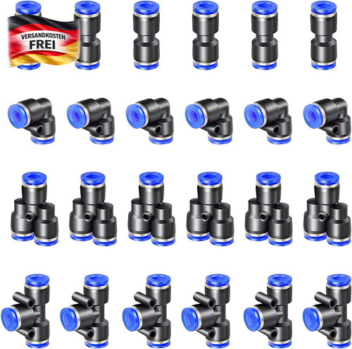 Pneumatik fitting set 12mm - fitting,
